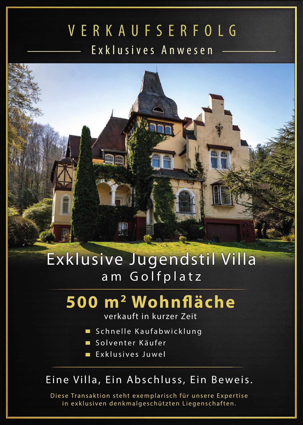 Verkaufserfolg Jugendstilvilla